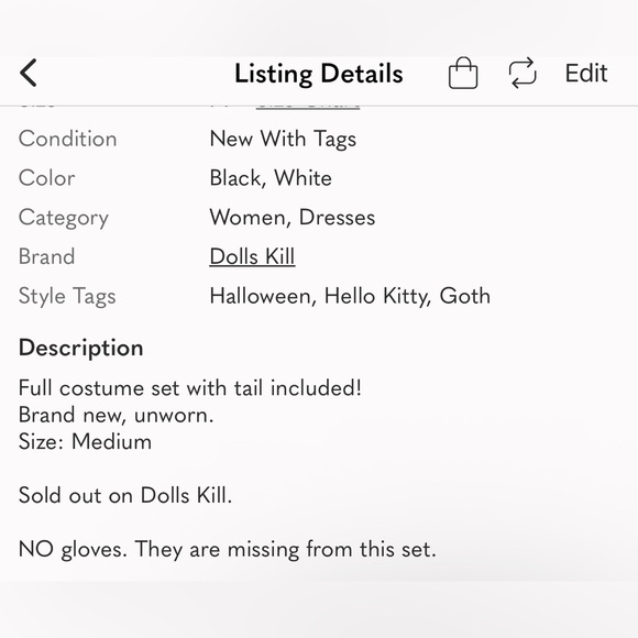 Dolls Kill “Scratch Ur Back” Kitty Costume - Picture 9 of 9
